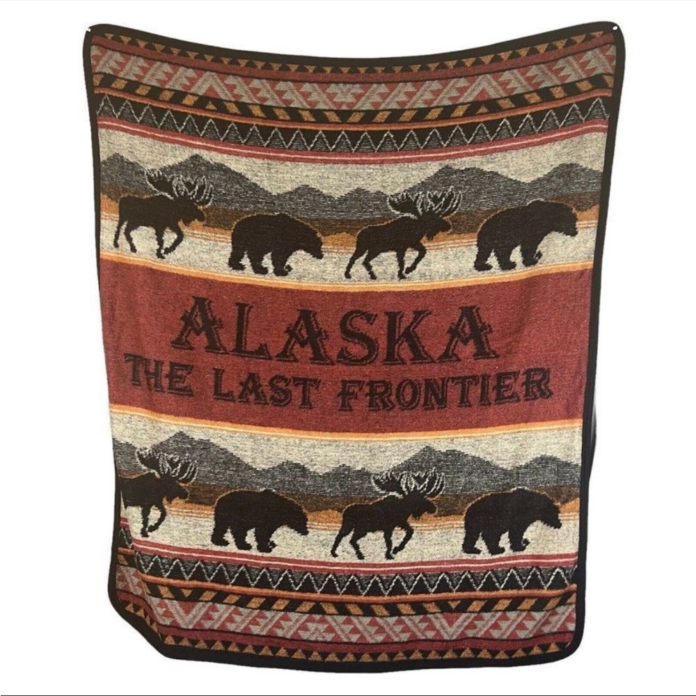 Earth Ragz ALASKA THE LAST FRONTIER Design
Acrylic Throw Blanket 52"×59" Bear